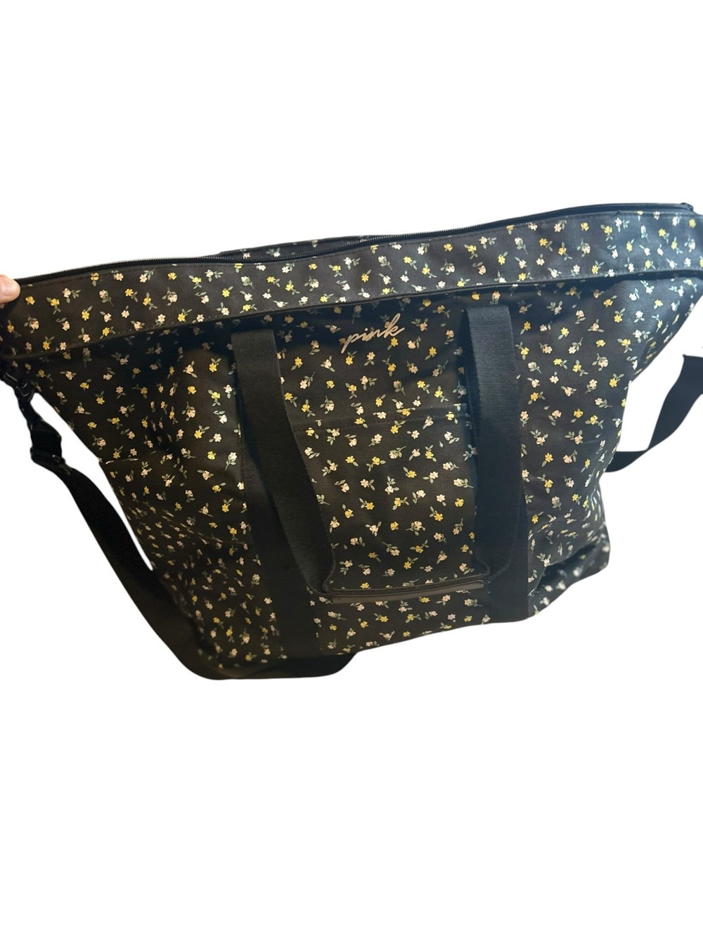 PINK Victoria’s Secret Floral Weekender Duffel Travel Gym Tote Bag